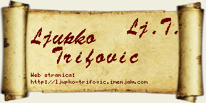 Ljupko Trifović vizit kartica